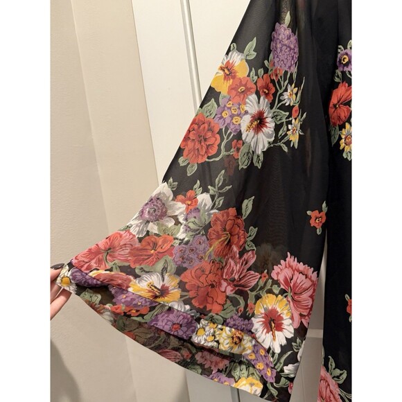 Show Me Your Mumu Bombshell Floral Shift Mini Dress Chiffon Scoop Back small S - Picture 5 of 8